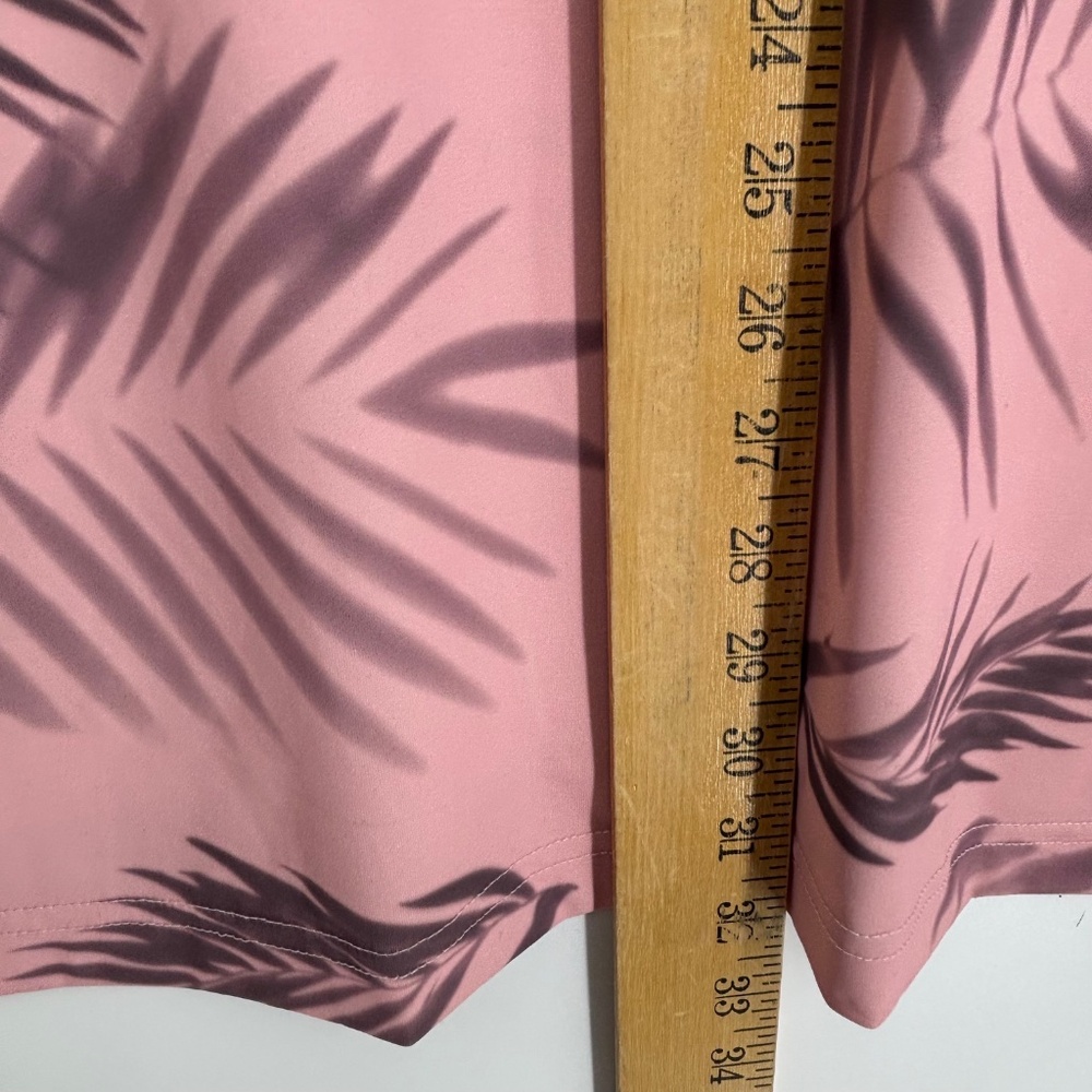 Walter Hagen Mens XXL Golf Polo Shirt Pink Purple Tropical Leaf Print Short Slv - Picture 8 of 8